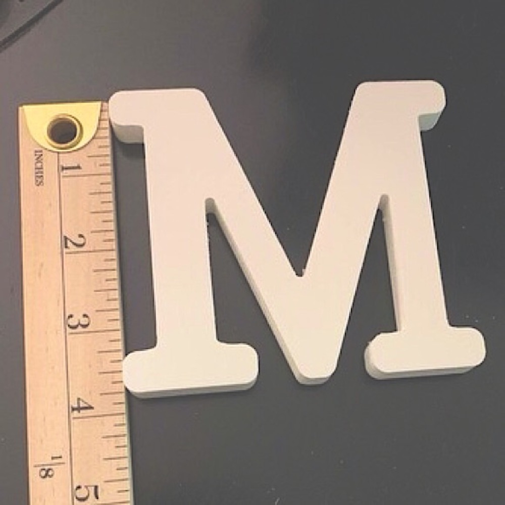 3D white Wooden Letters 4” (0221) - Picture 6 of 7